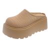 Thick-soled bag head half slippers women's summer outer wear 2025 new models with skirts mesh one pedal lazy muffin shoes