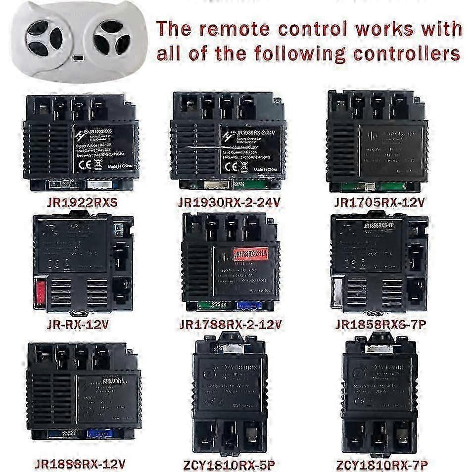 SBSG JR1602FCC 2.4G Bluetooth Remote Control for Power Wheels,JR1839FCC White Remote Transmitter for Electric Car Ride On Toy JR1603,JR1810,JR1958,JR1