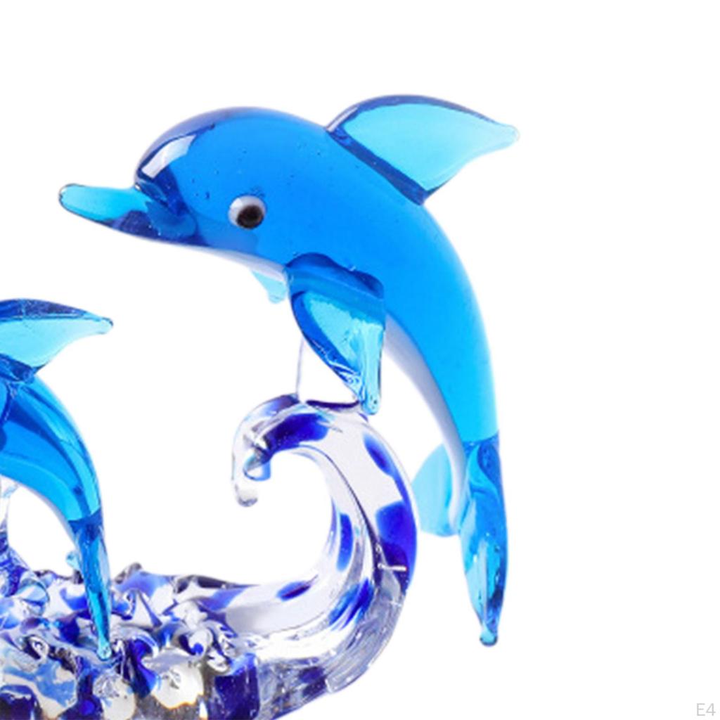 Dolphin Decor Figurine Tank Craft Lovely Statue Garden Bedroom Hallway Sea Ornament