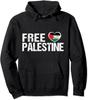 Kostenlose Palästina Flagge Herz Vintage Unisex Kapuzenpullover