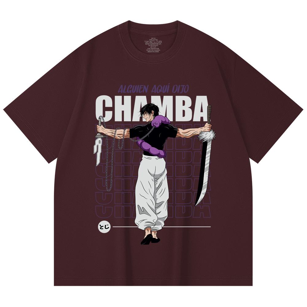 

230 Gsm 100% Cotton Jujutsu Kaisen V48 Toji Print Unisex Heavy Cotton T Shirt 2XL