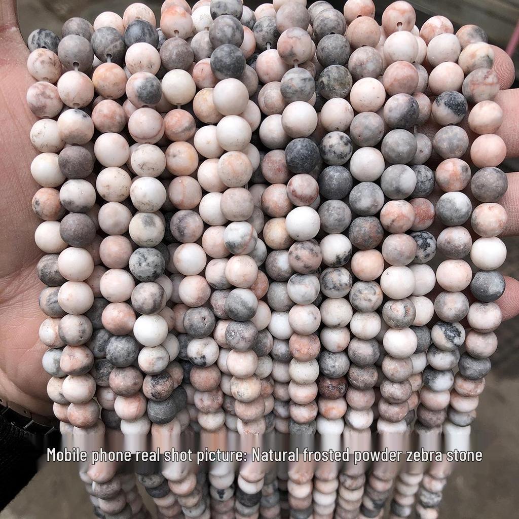 Zebra Stone Loose Beads for DIY Jewelry - Mixed Stone Beads, Semi-Finished Products In Stock