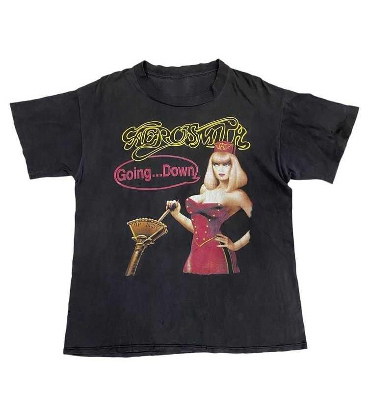 

Aerosmith Going Down Shirt Short Sleeve Black Unisex T-Shirt Graphic Tee XXXXL