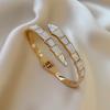 Snake-shaped Rose Bracelet, Feminine High-end Temperament, Mother-of-pearl Cold Style