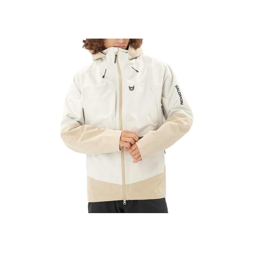 Salomon Outline Gtx 3L Hard Shell Hiking Outdoor Waterproof Windproof Breathable Durable Jacket Unisex Jacket Earth-Gray LC2374100