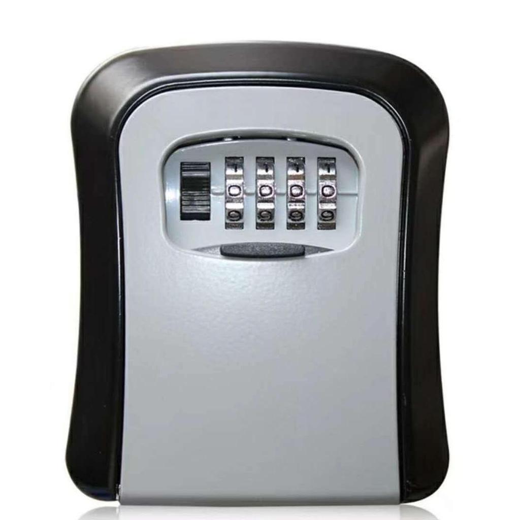 Temporary Key Storage Box for Construction Sites and Dorms with Anti-Theft Lock and Peephole