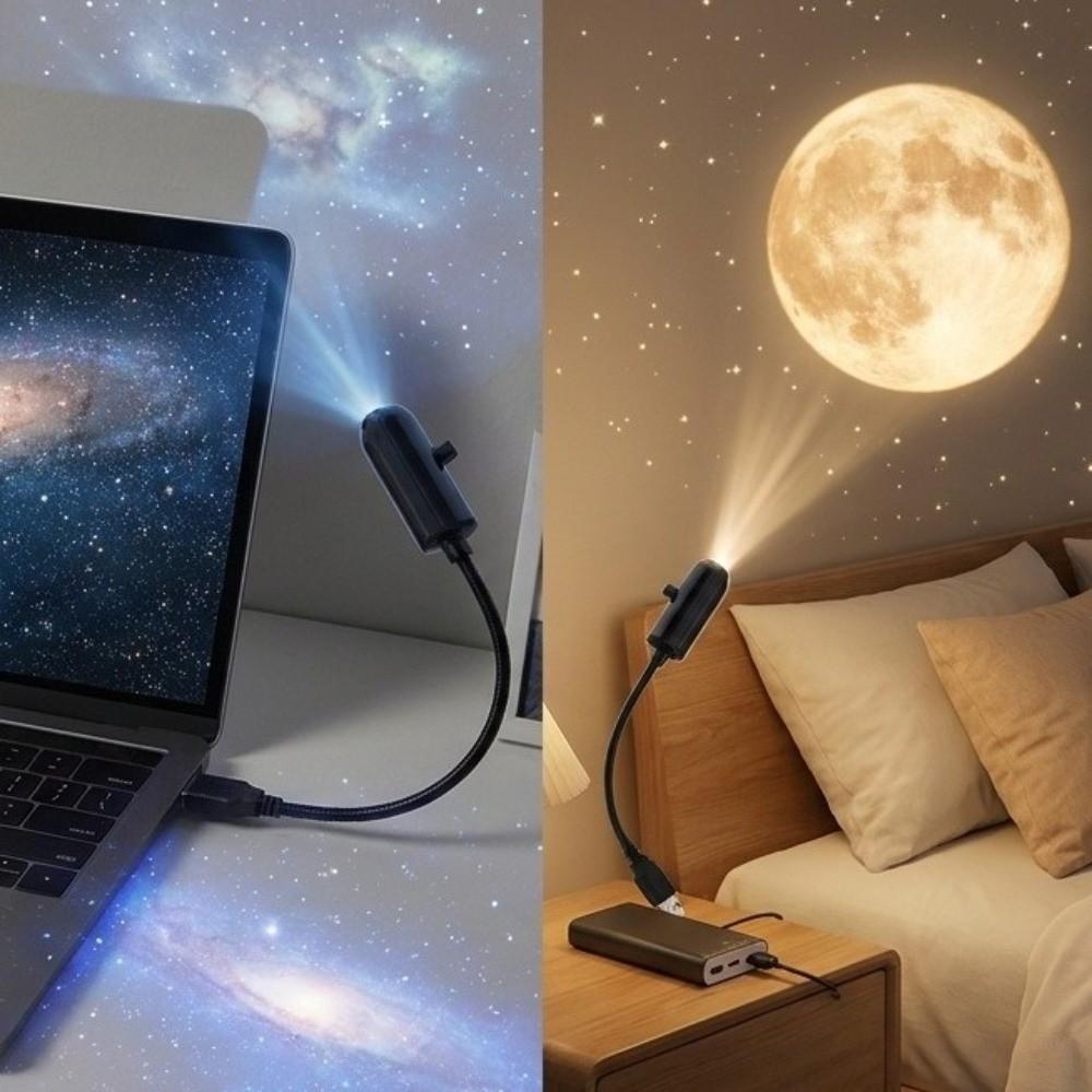 Interchangeable Slides USB Planet Projector Light Christmas Pattern Projector Party Decor