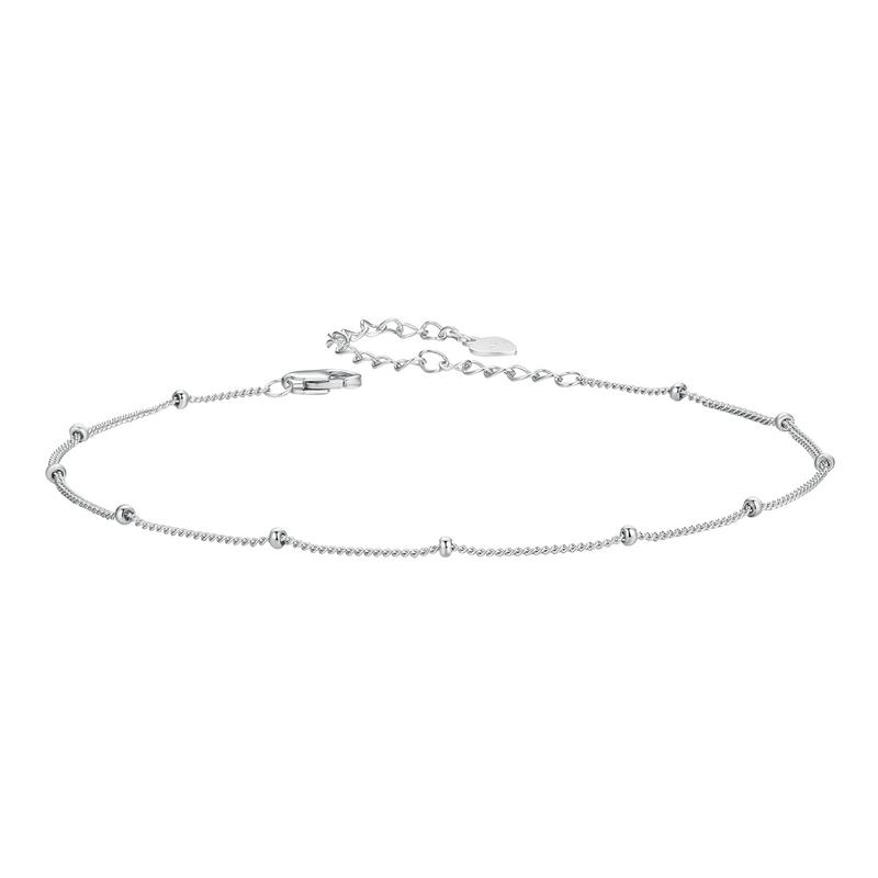 BAMOER 925 Silver Snake Chain Anklet Bracelet, Adjustable Beach Ankle Bracelets for Women Foot Chain Jewelry 3 Styles