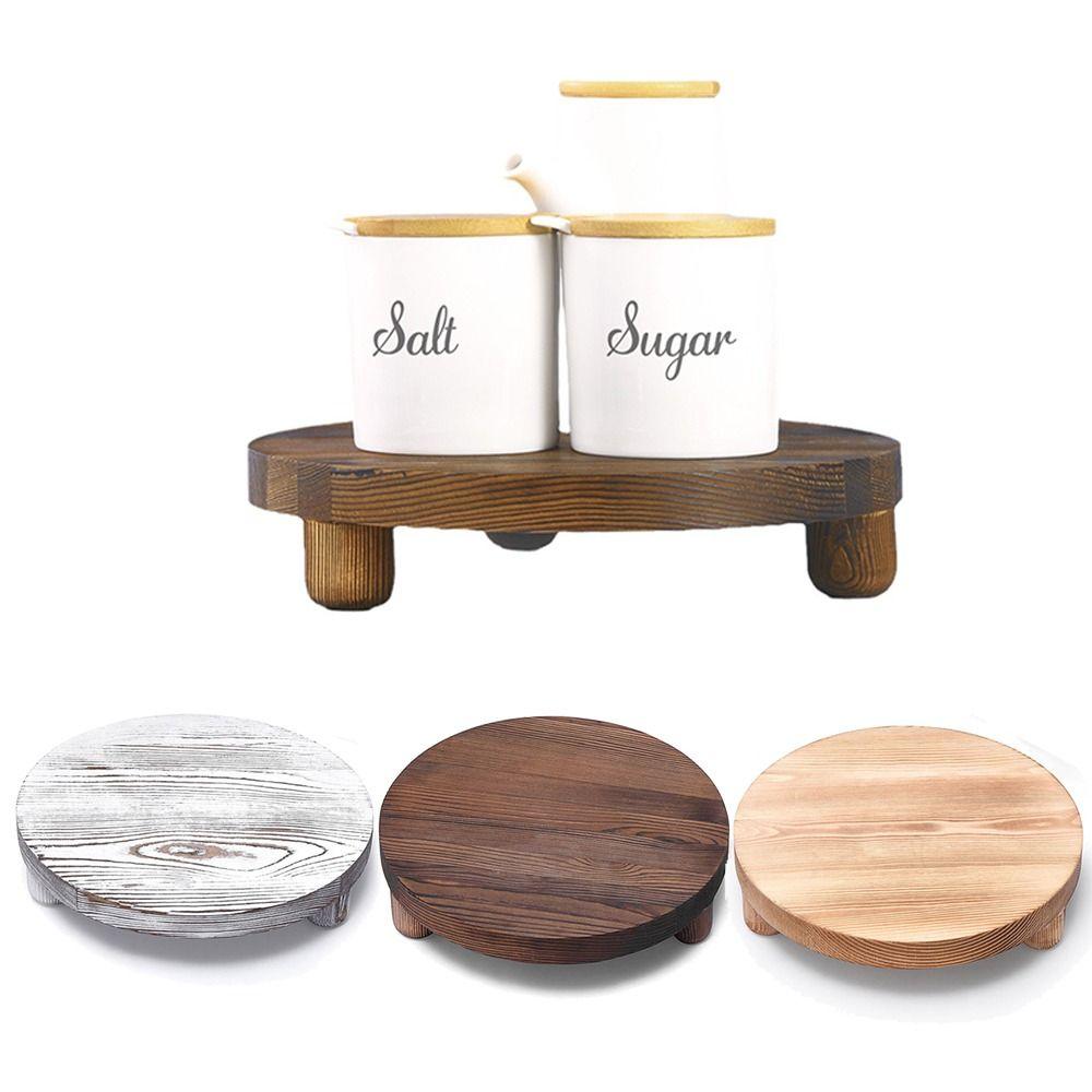 

Eco-Friendly Wood Riser Stand Clear Texture Heat Insulation Mat Display Riser Indoor Plant Pot коричневый