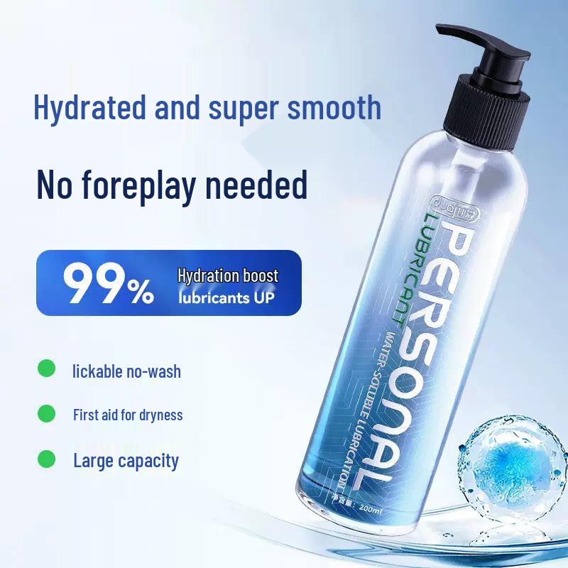 Water-Soluble Intimacy Lubricant for Couples, No-Wash, Compatible with Adult Toys