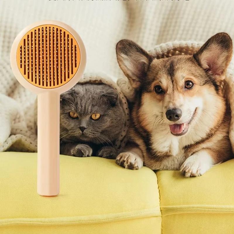 Pet Grooming Brush Cat Detangler Brush Gentle Detangler Comb Pet Grooming Supplies For Cat Bunny Hamster Puppy