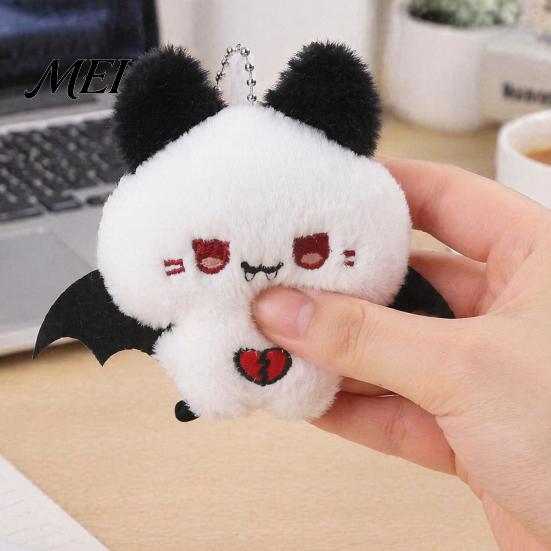 Decorative Keychain Pendant Squeaky Halloween Plush Pendant, Stuffed Skeleton Mummy Bear Toy Accessory for Backpacks Handbags Purses Lightweight