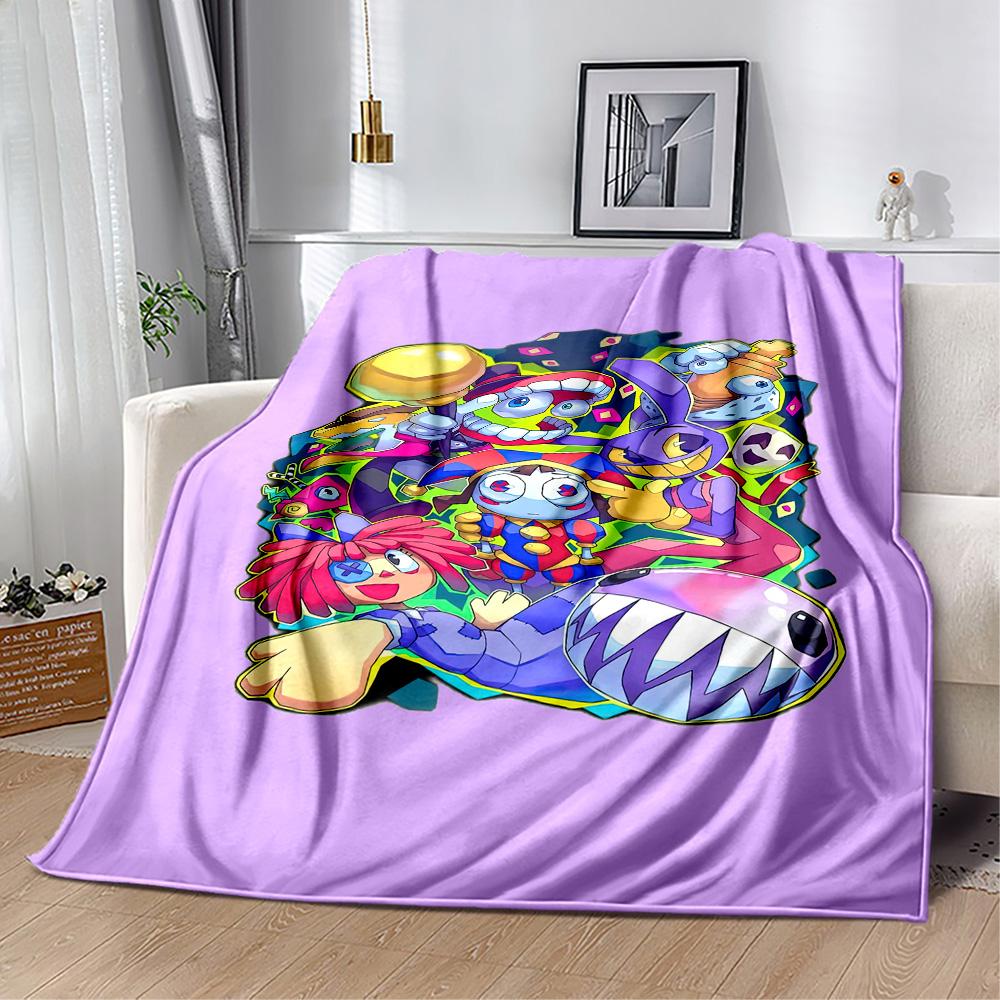 Digital Circus Blanket Comfortable Perfect for Sofa Seaside Office Chair for All Seasons Modern Style Gift for Travel Home Birthdays