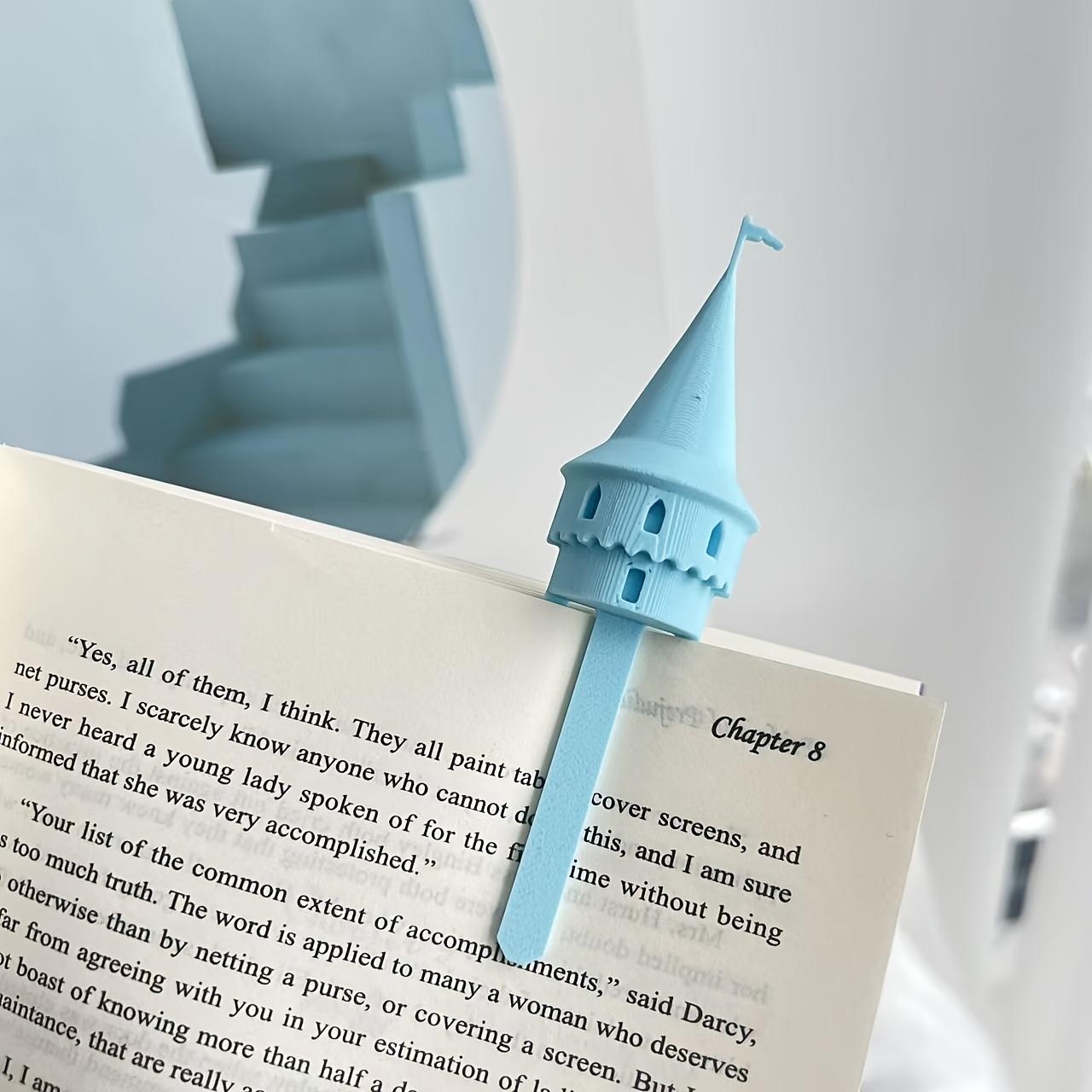 

Magic Castle Spire Bookmarks Creative Page Holder Cute Reading Accessories Home Books Decor Desktop Ornaments Party Gifts синий