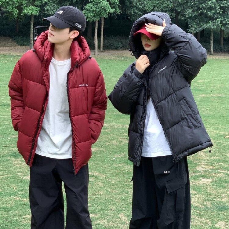 Unisex Short Hooded Winter Jacket with Big Pockets