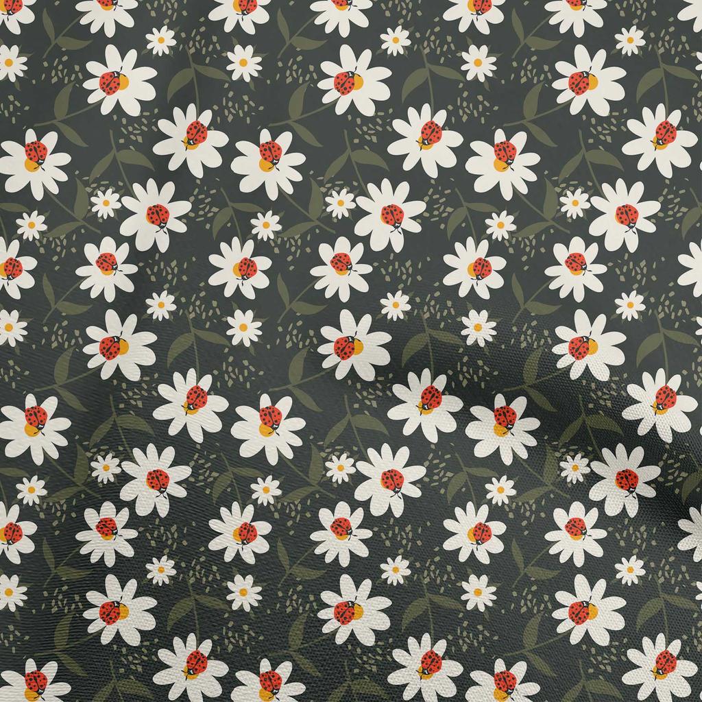 oneOone Baumwoll-Flex-Stoff in dunklem Weinrot mit floralem Nähstoff, Meterware, bedruckt, DIY-Kleidung, Nähzubehör, 101,6 cm