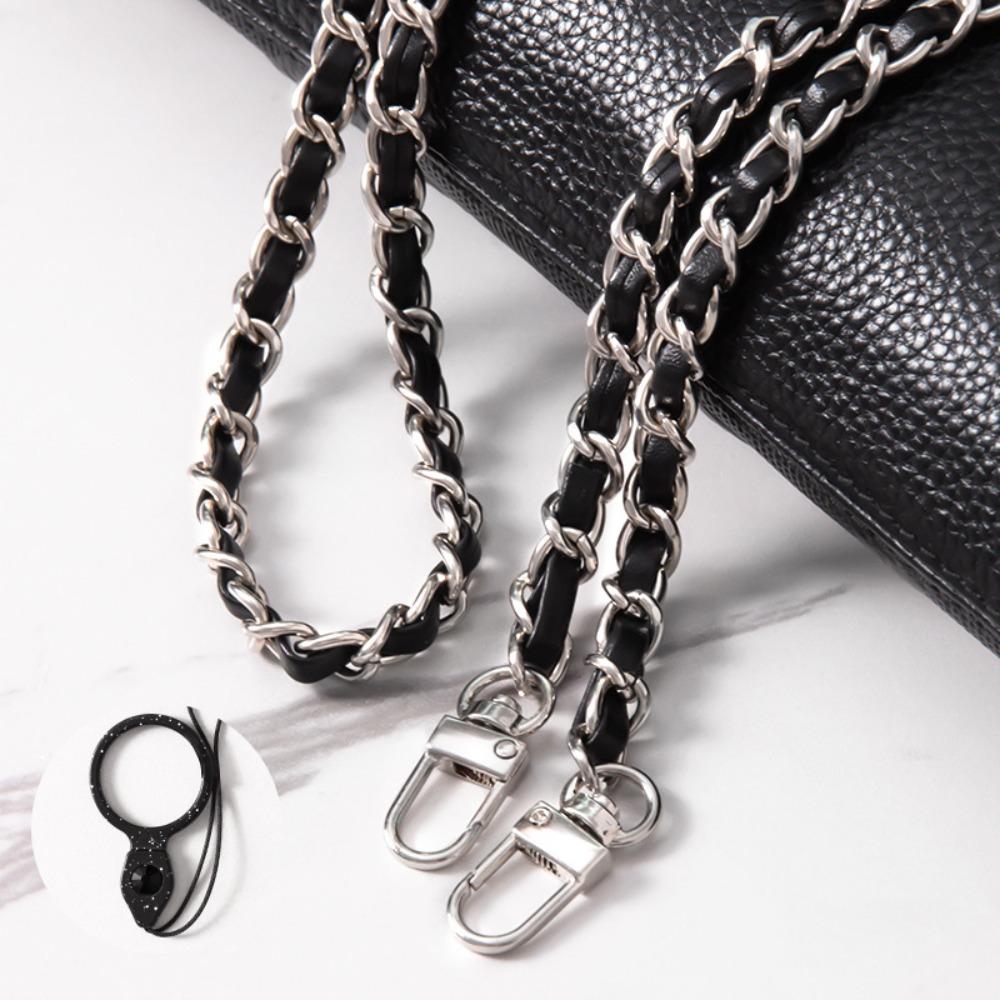 Metal Leather Metal Leather Chain PU Leather Phone Hanging Rope  for Phone Hanging
