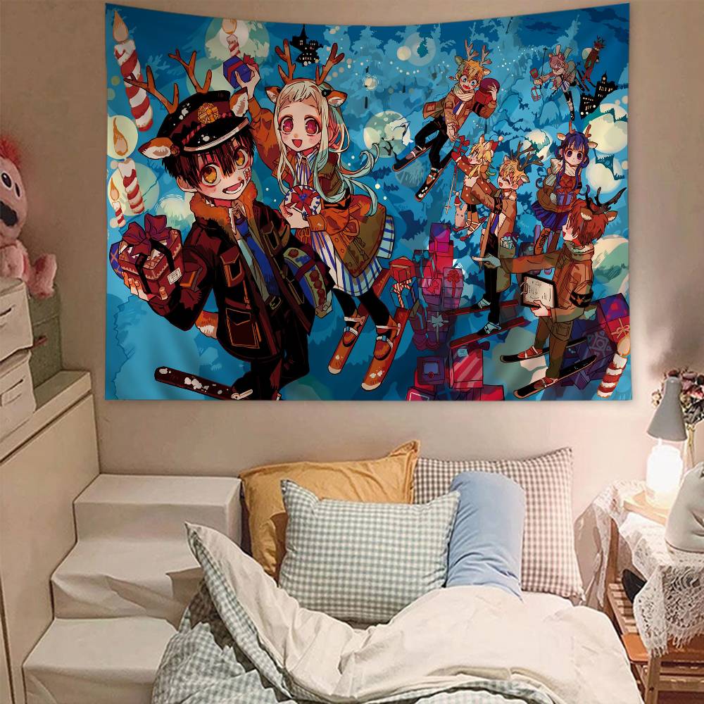 Anime Toilet Bound Hanako Kun Printed Large Wall Tapestry Cheap Hippie Wall Hanging Bohemian Wall Tapestries Mandala Home Decor