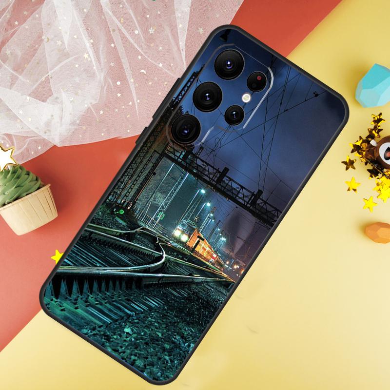 

Train Rail Sunlight Case For Samsung Galaxy S23 Ultra S24 S22 S20 S21 FE Note 10 20 Ultra S8 S9 S10 Plus Cover Galaxy S21