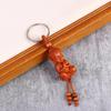 NEW Ethnic Style Buddhism Carving Pendant Key Holder Wooden Keychain Bag Hanging Jewelry Gift Praying For Peace And Good Fortune