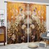 Luxury Style Peacock Printed Curtain for Home Decor - Rod Pocket Window Treatment for Bedroom   Kitchen   Living Room