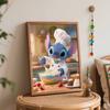 Disney Digital Oil Painting Art Kit Stitch Chef Baking Hand Filled Home Decor