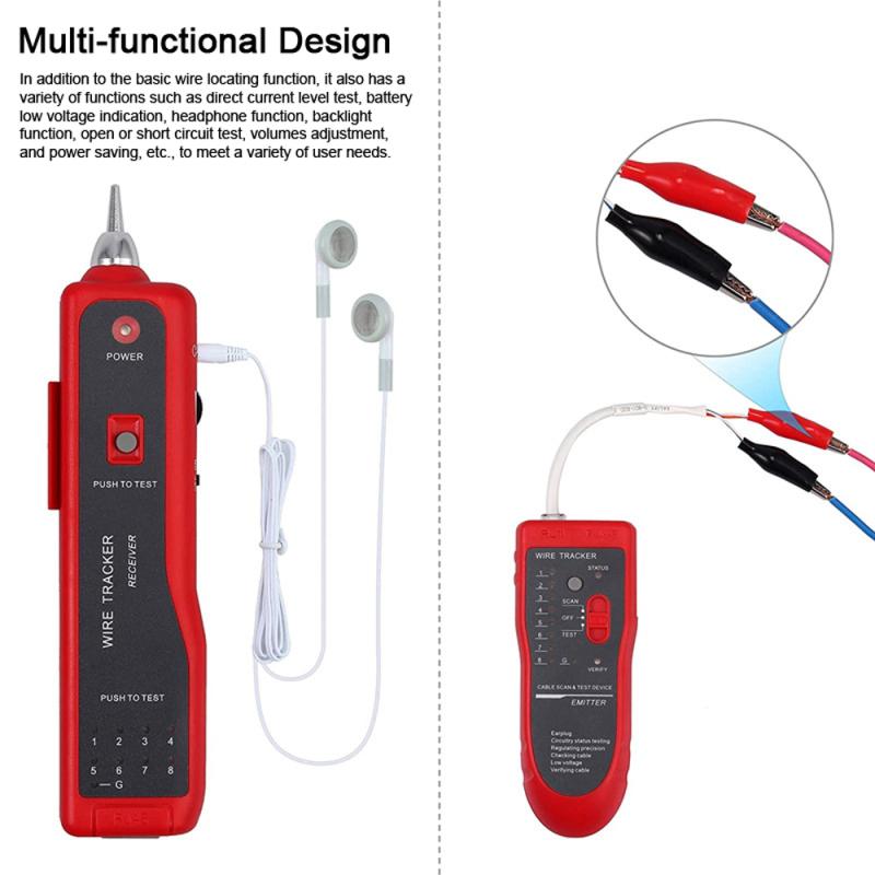 JW-360 Network Telephone Line Finder Network Signal Wire Finder Network Line Checking Instrument Cable Detector Line MeterTester