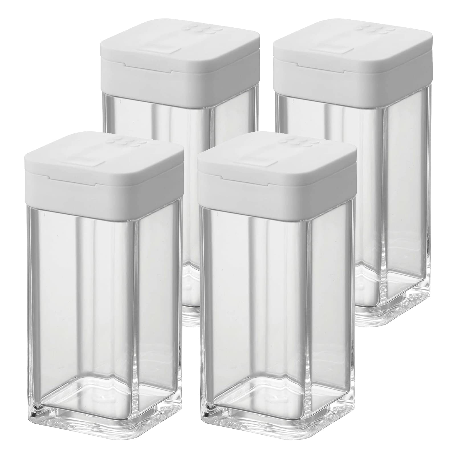 

Yamazaki Jitsugyo Spice Bottle Tower L of Sliding Seasoning Container Tower White 5825 x 4 [Set 4] Open/Close белый