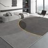Minimalist Flannel Area Rug Plush Non-Slip Living Room Carpet black and grey Color Floor Mat for Cozy Bedroom Home Decor fashion