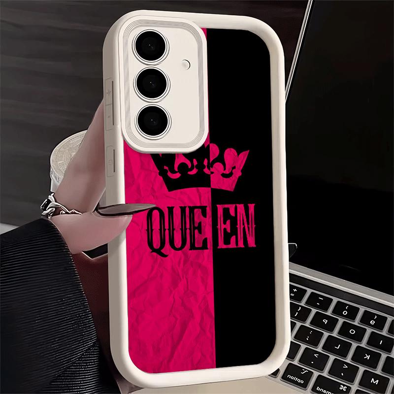 Phone Case for Samsung Galaxy S26 S25 Ultra S24 FE Queen King Couple Theme Shell S23 Plus S22 + S21 S20 5G Soft Silicone Funda