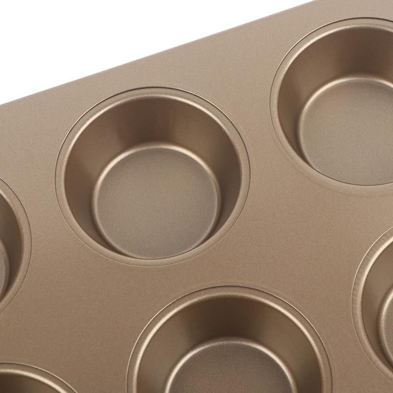 4/6/12 Cups Cupcake Pan Muffin Tray Cupcake Mold Muffin Pan Carbon Steel Baking Pan Non Stick Bakeware Microwave Cake Mould