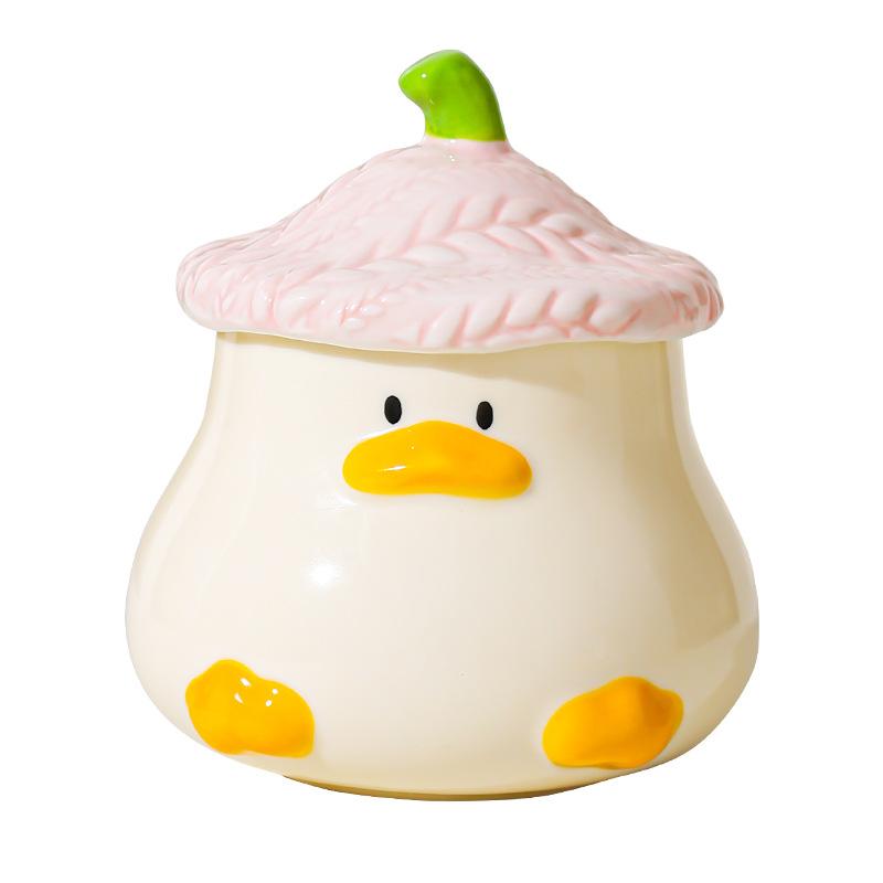 Cana Ceramică Creativă Drăguță Rață Suvenir Aspect Înalt Drăguț Animal de Companie Personalitate Desen Animat Ceașcă de Cafea Cană Înaltă