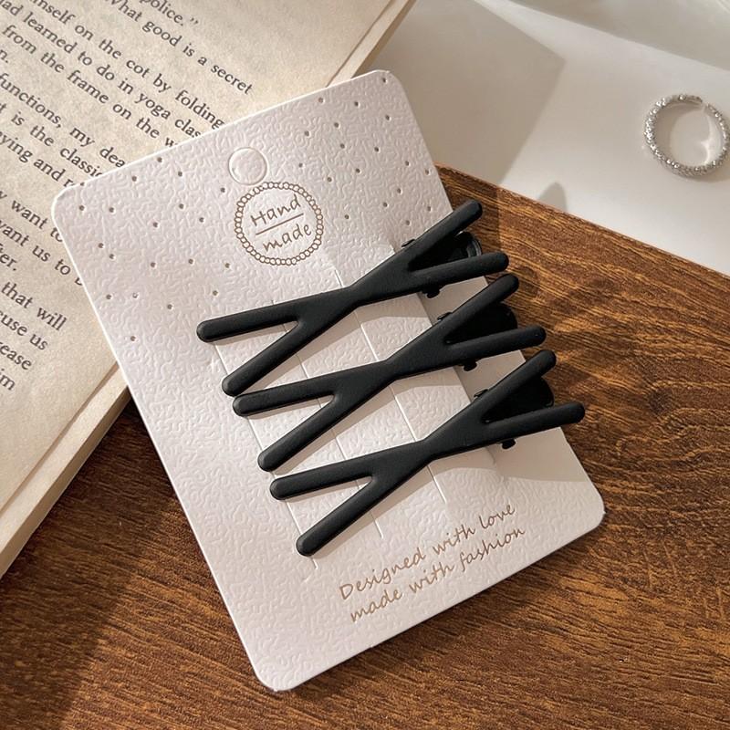 3/4pcs  Frosted Simple Hair Clips for Girls Star Oval Triangle Square Hair Clips Kids Snap Hair Clips Pentagram BB Clip