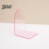 Acrylic Bookends for Shelves 1 Pair Bookends Clear Book Ends Holders Shelves Decorative Arch Home Library Storage Supplies Stopper Bookshelf