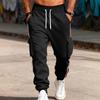 Winter Men's Velvet Warm Outdoor Sports Trendy Workwear Webbing Retro Loose Sweatpants