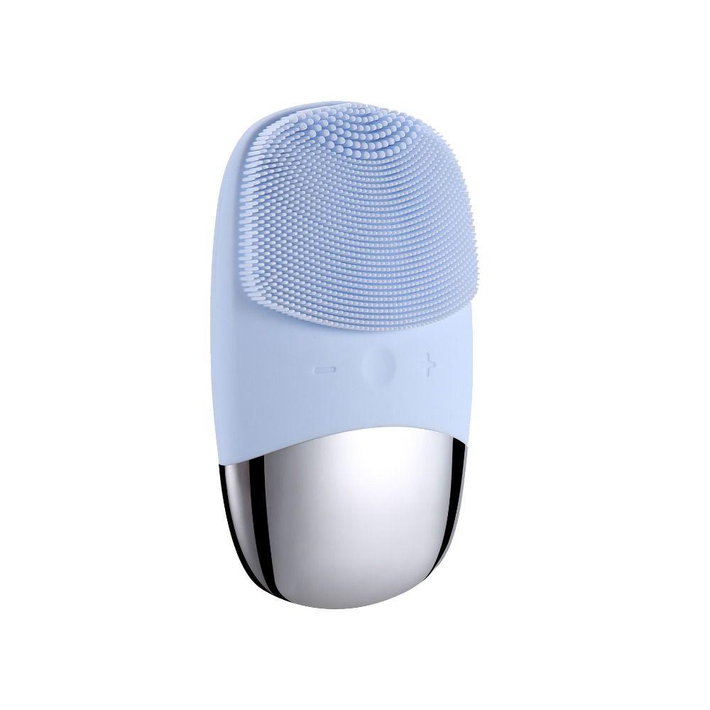 Sonic Vibration Silicone Facial Cleansing Brush Vibrating Facial Massager  Skin Care Tools
