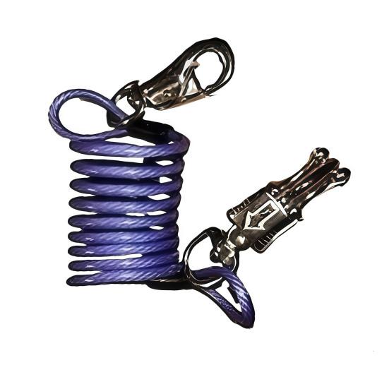

Horse Bungee Lead Rope Adjustable Equine Performance Leash Extender Impact Absorbing Coiled Lead Rope for Camping Trail Riding Grooming фиолетовый