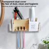 Portable Bathroom Electric Toothbrush Holder Plastic No-Drill Wall Mounted Toothbrush Cup Rack For Washing Cup