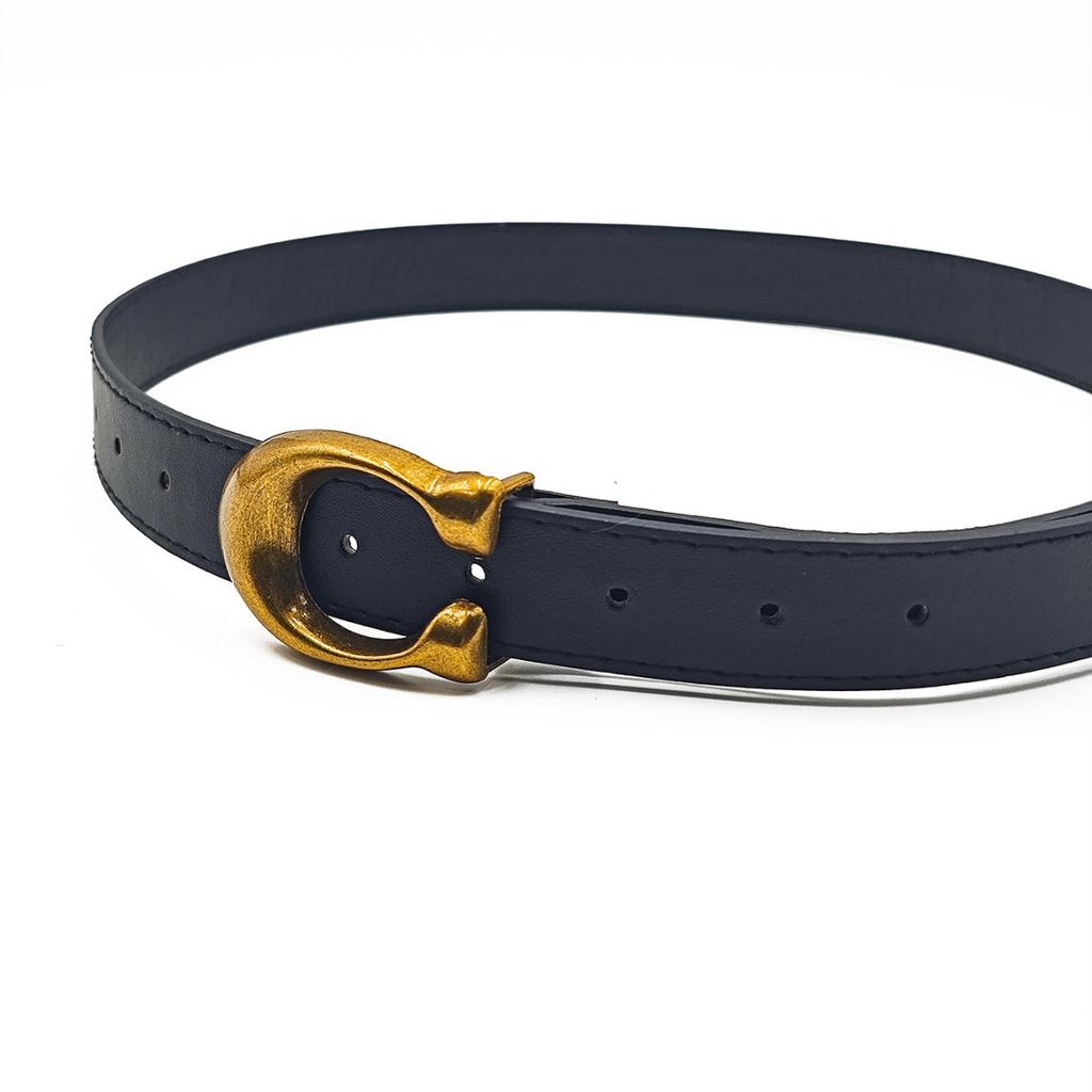 Belt Ladies 1116 New Fashion Versatile Letter C Decorated Black Belt Women's Jeans Belt