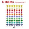 3501050Pcs Colorful Holographic Foil Star Reward Stickers Student Planner Behavior Awards School Classroom Teacher Supplies