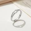 European Fashion Rhinestone Heart Ring for Women - Trendy Luxury Design with Zircon