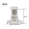 Sanitary Grade Triple Clamp Adapter Internal Thread Stainless Steel Adapter  Fluid Systems