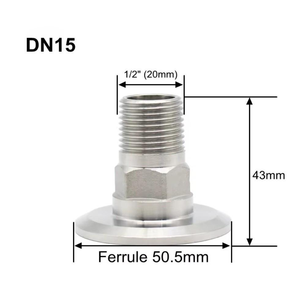 Sanitary Grade Triple Clamp Adapter Internal Thread Stainless Steel Adapter  Fluid Systems