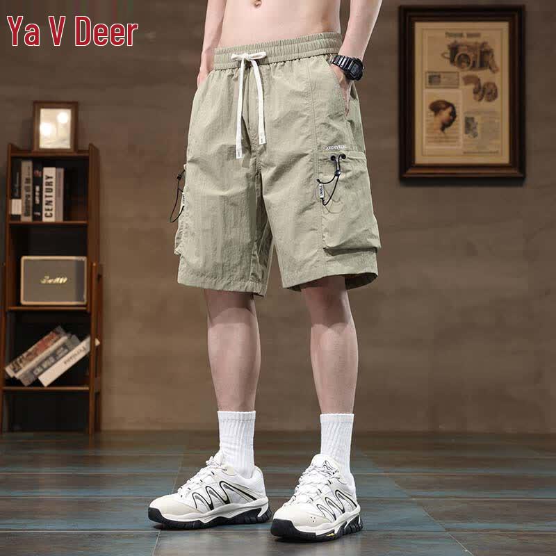 Yalu Men s Ice Silk Cargo Shorts L