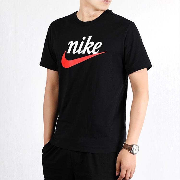 Nike Sportswear Swoosh Short Sleeve T-Shirt Men Tops Black BV7679-010