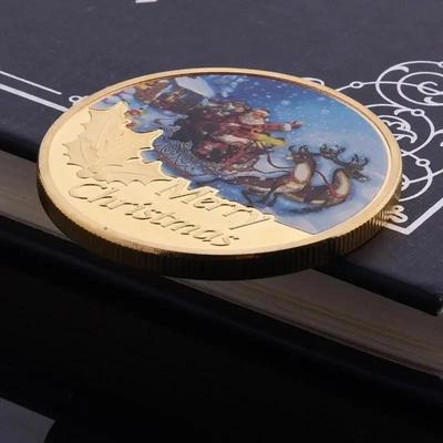 New Colorful European and American Christmas Commemorative Coins