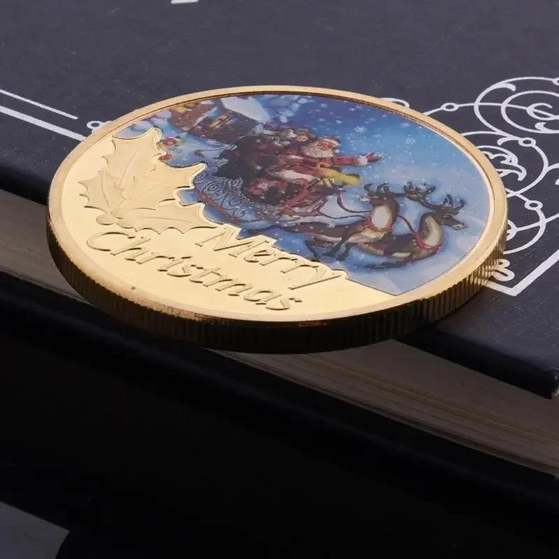 New Colorful European and American Christmas Commemorative Coins