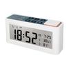 Digitaler Wecker für Schlafzimmer Schreibtisch mit klarer Zeit Datums Tagesanzeige, Raumklima-Bildschirm, Batteriebetriebene Uhr mit Lampenzugang und Alarm-Pause