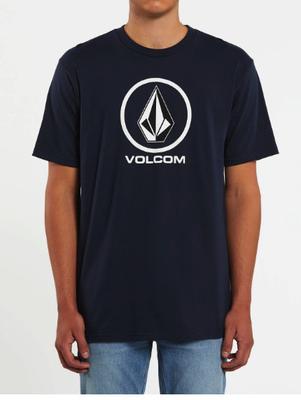 VOLCOM CRISP STONE SHORT SLEEVE TEE - NAVY Unisex T-Shirt