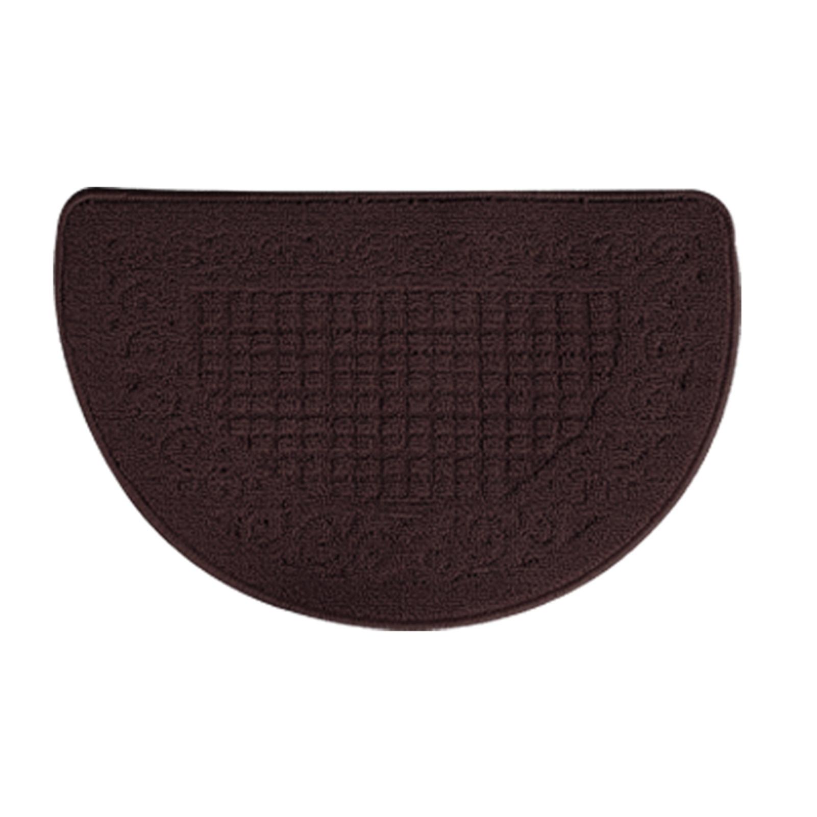 

Полукруглый дверной коврик Полукруглый напольный коврик Пылесборник Полиэстеровое волокно Сильная абсорбция Противоскользящий для 48x78cm / 18.9x30.7in темно-коричневого